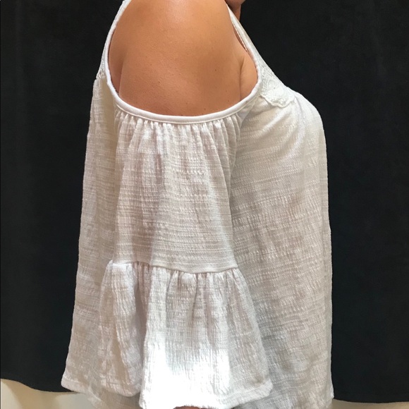 Time and Tru Cold ShoulderBoho Hippie Lace Blouse - Picture 4 of 6